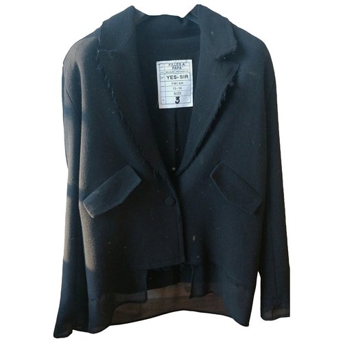 Pre-owned Filles À Papa Wool Suit Jacket In Black