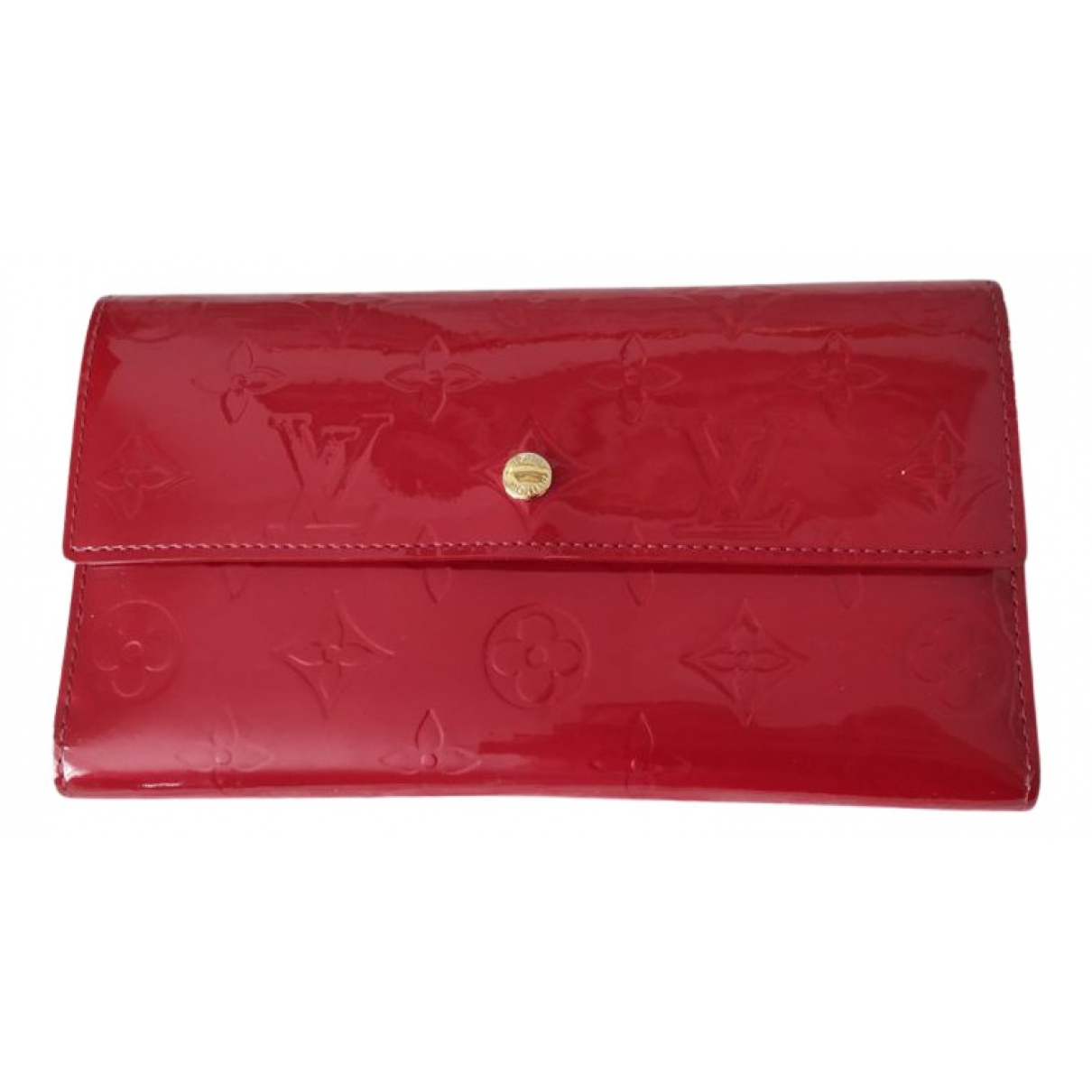 louis vuitton red patent leather wallet