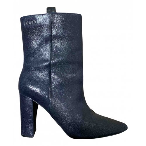Pre-owned Liujo Patent Leather Boots In Blue