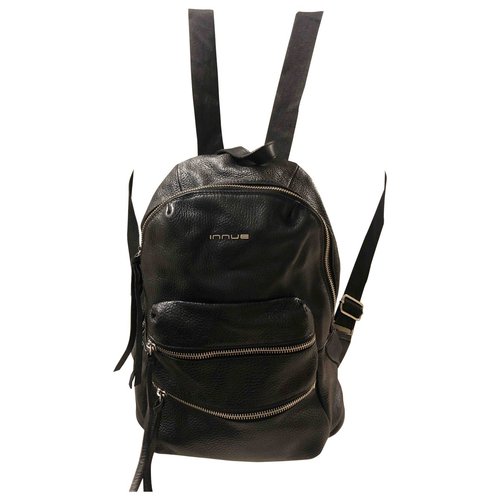 Pre-owned Innue' Leather Backpack In Black