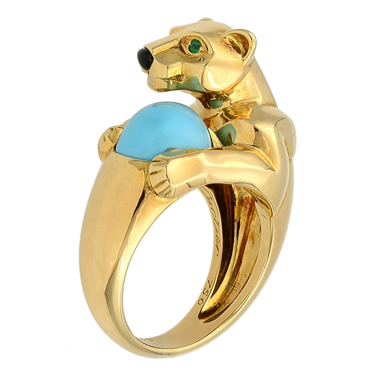 Pre-owned Cartier Panthã¨re Yellow Gold Ring | ModeSens