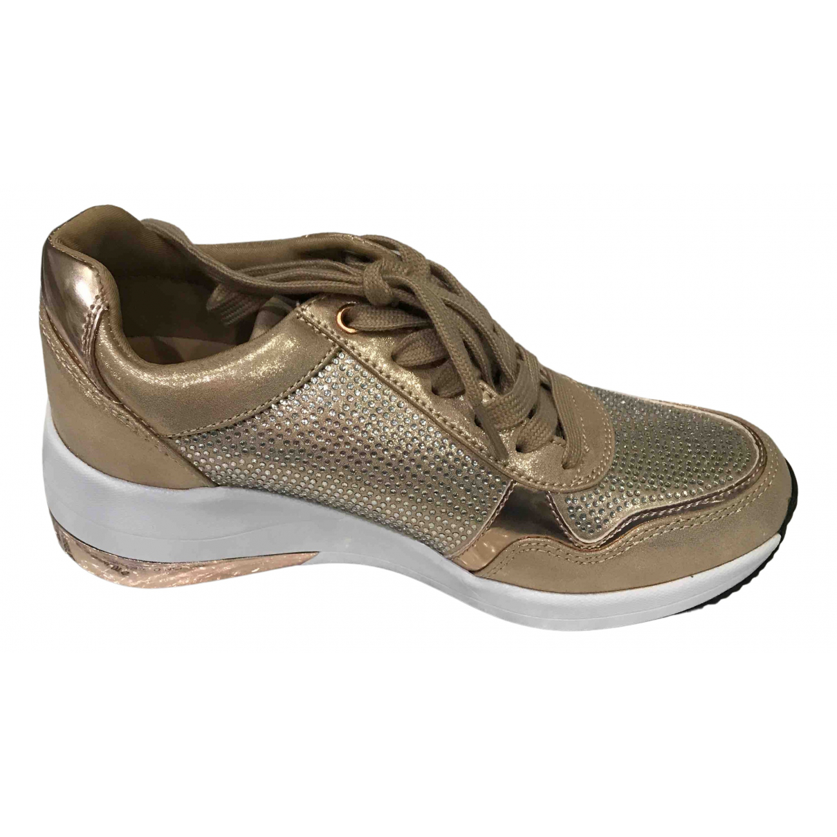 Guess gold Leather Trainers