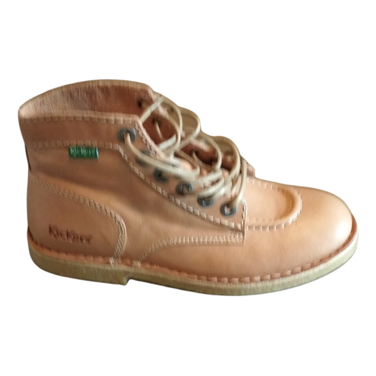 Kickers beige Leather Ankle Boots