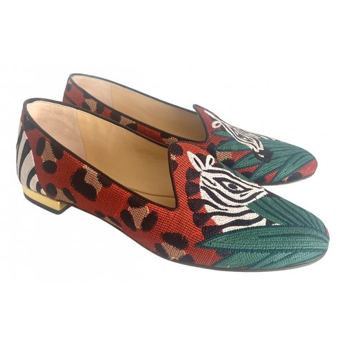 Pre-owned Charlotte Olympia Cloth Flats In Multicolour