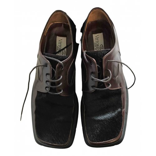 Pre-owned Vittorio Virgili Leather Lace Ups In Brown
