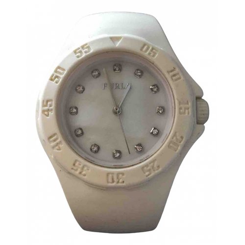 Pre-owned Furla Watch In White