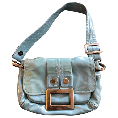 Pre-owned Roger Vivier Blue Patent Leather Handbag