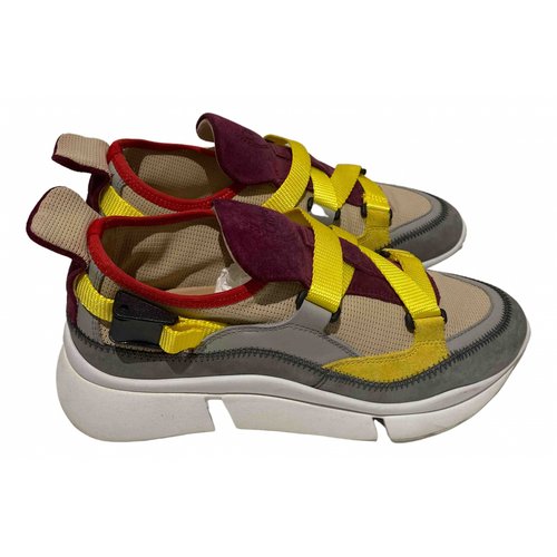 Pre-owned Chloé Sonnie Trainers In Yellow