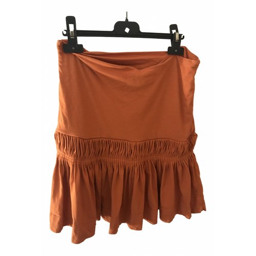 Pre-owned Patrizia Pepe Mid-length Skirt In Orange