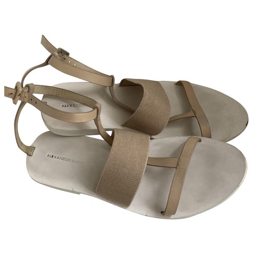 Pre-owned Alexander Wang Leather Sandals In Beige