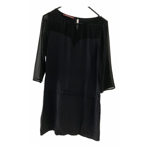 Pre-owned Comptoir Des Cotonniers Silk Mid-length Dress In Black