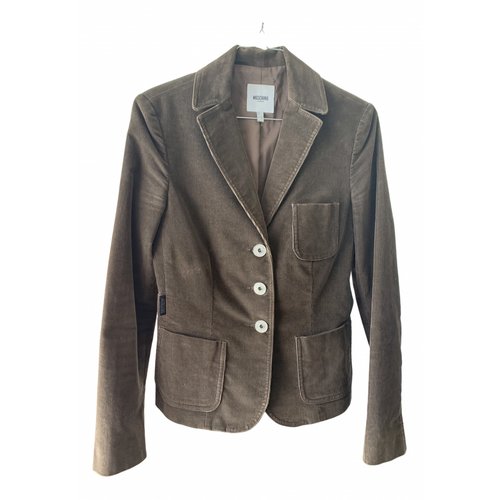 Pre-owned Moschino Velvet Jacket In Brown