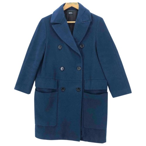 Pre-owned Jil Sander Wool Coat In Blue