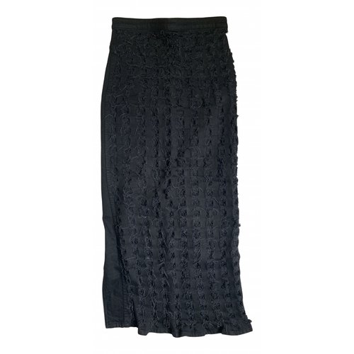 Pre-owned Theyskens' Theory Mid-length Skirt In Black
