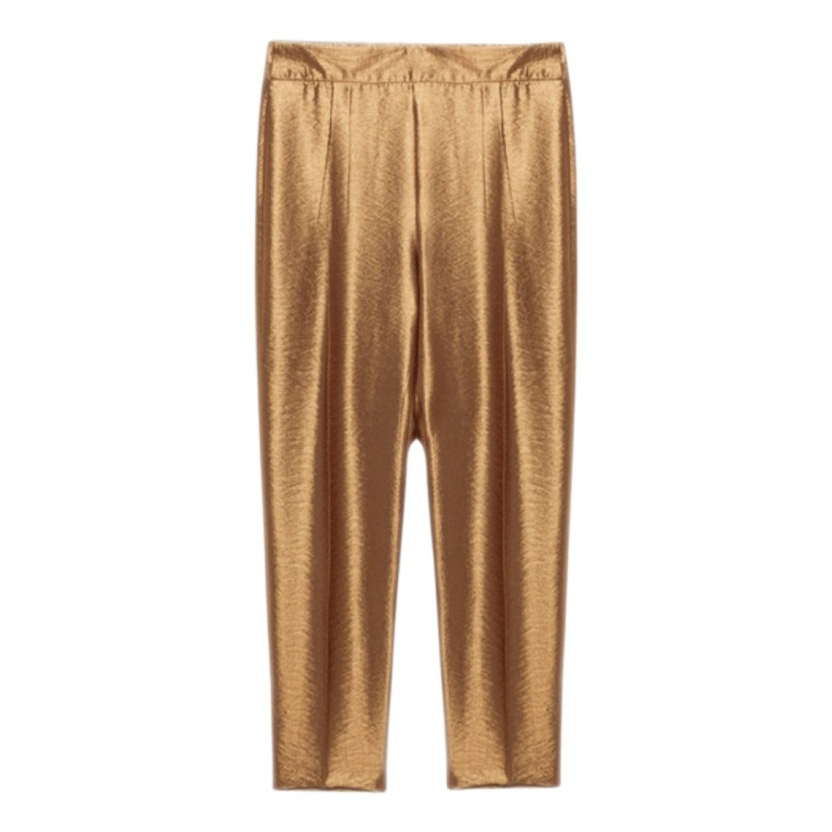 zara gold trousers