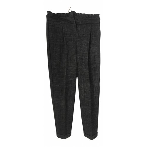 Pre-owned Marella Straight Pants In Anthracite