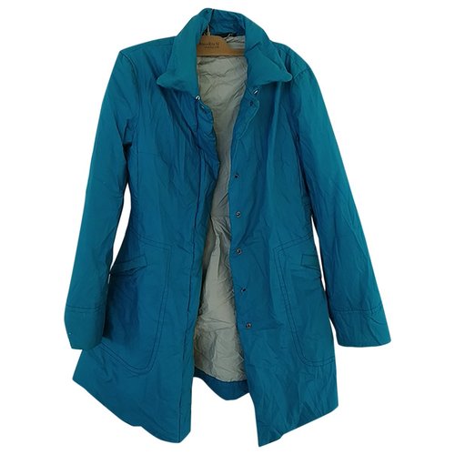 Pre-owned C.p. Company Puffer In Turquoise