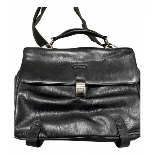 Pre-owned Piquadro Leather Bag In Black