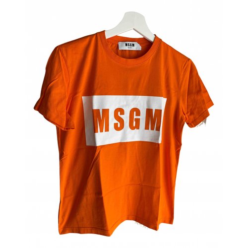 Pre-owned Msgm Orange Cotton Top