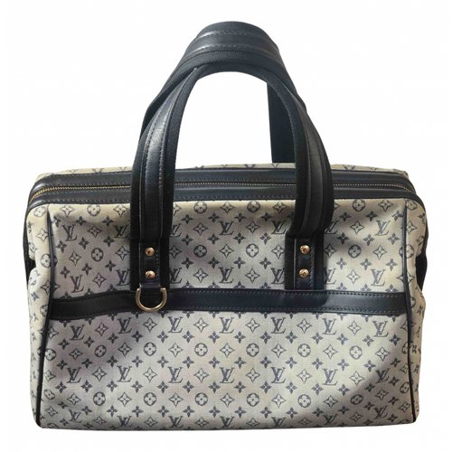 Pre-owned Louis Vuitton Josephine  Cloth Handbag In Blue