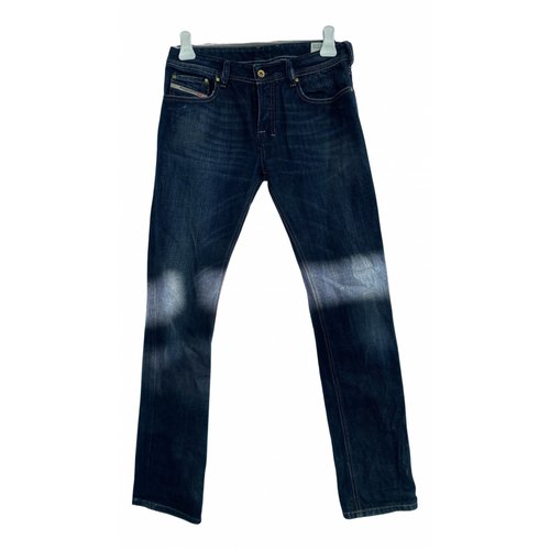 Pre-owned Diesel Burgundy Cotton - Elasthane Jeans