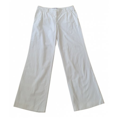 Pre-owned M Missoni White Cotton Trousers