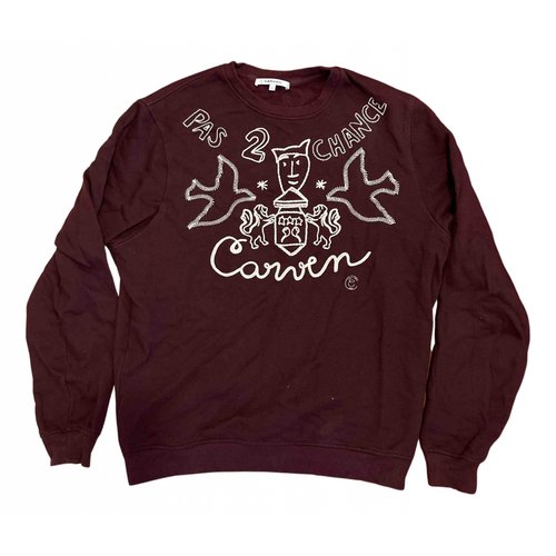 Pre-owned Carven Burgundy Cotton Knitwear & Sweatshirt