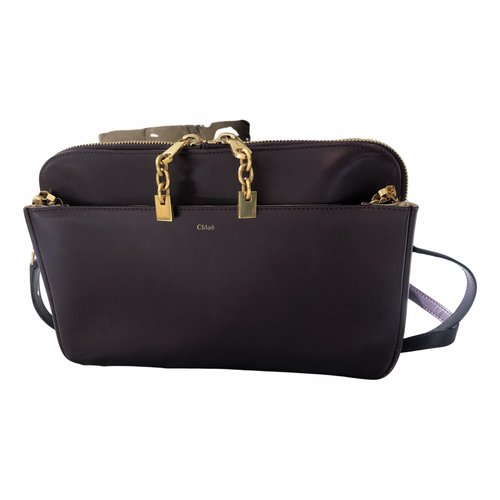 Pre-owned Chloé Leather Handbag In Purple