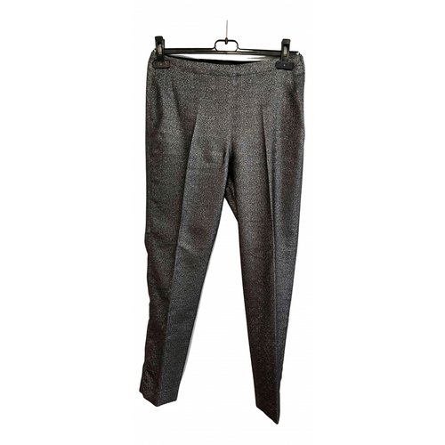 Pre-owned Max & Co Slim Pants In Metallic