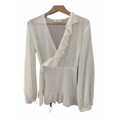 Pre-owned Racil Silk Blouse In White