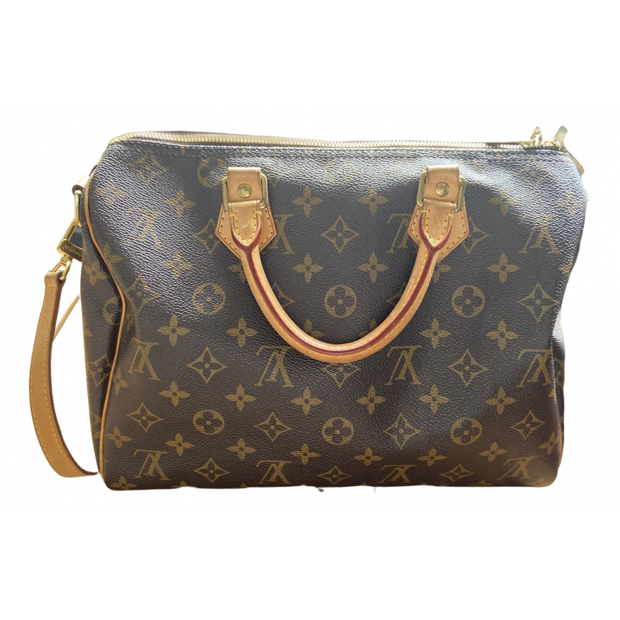 Pre-owned Louis Vuitton Speedy Bandouliã¨re Cloth Crossbody Bag In Brown |  ModeSens