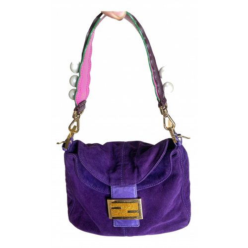 Pre-owned Fendi Mamma Baguette Handbag In Purple