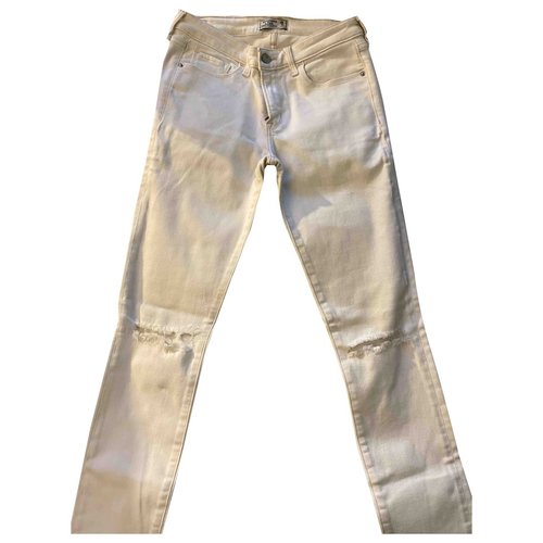 Pre-owned Abercrombie & Fitch Trousers In White