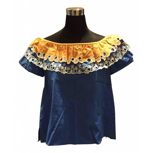 Pre-owned Peter Pilotto Blue Cotton Top
