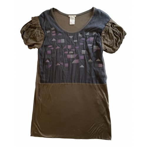 Pre-owned Chloé Silk Tunic In Brown