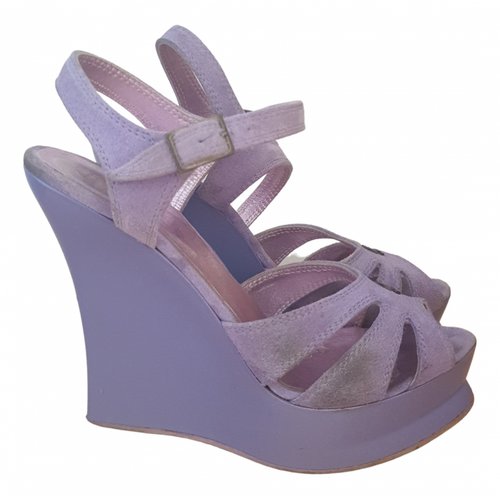 Pre-owned Just Cavalli Sandals In Purple