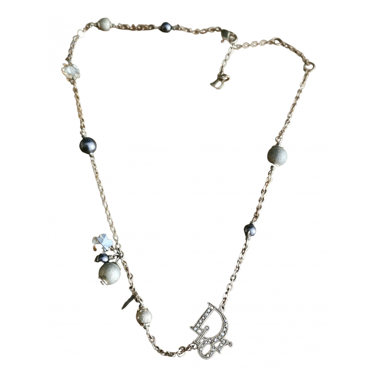 Pre-owned Dior Oblique Necklace In Gold 