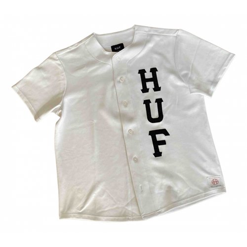 Pre-owned Huf White Polyester T-shirt