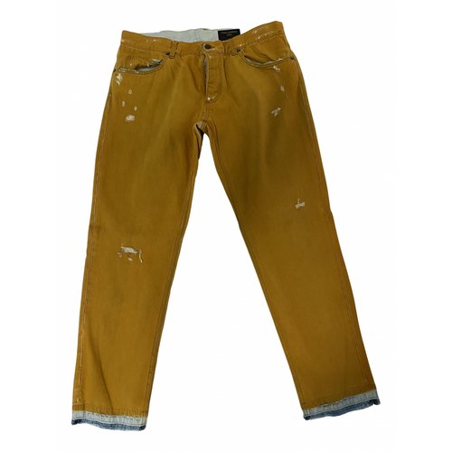 Pre-owned Dolce & Gabbana Slim Jean In Yellow