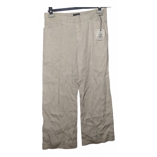 Pre-owned C.p. Company Linen Large Pants In Beige