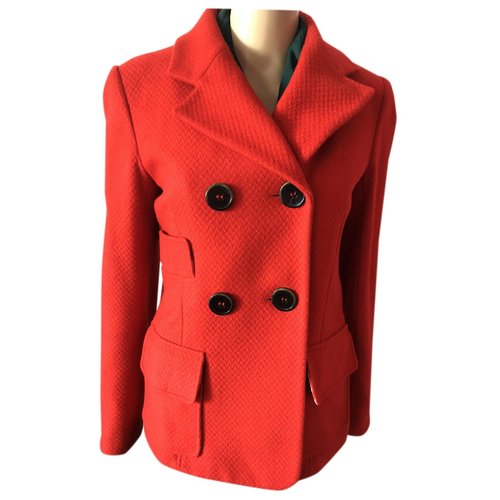 Pre-owned Kenzo Red Wool Coat