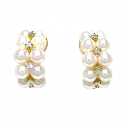 Pre-owned Mikimoto Yellow Yellow Gold Earrings