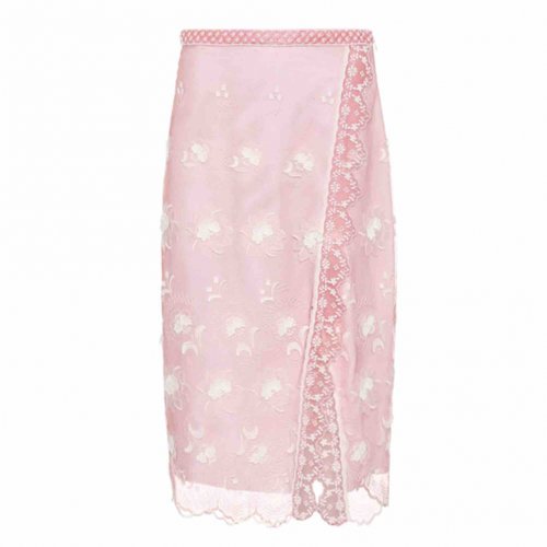Pre-owned Burberry Silk Mid-length Skirt In Pink