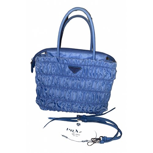 Pre-owned Prada Re-nylon Cloth Crossbody Bag In Blue