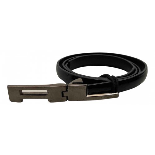 Pre-owned Ralph Lauren Patent Leather Belt In Black