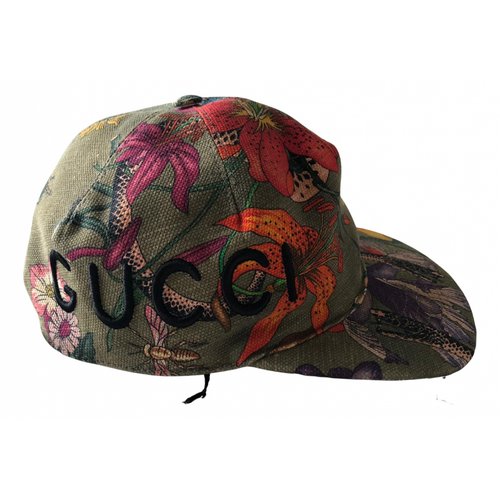 Pre-owned Gucci Khaki Cotton Hat & Pull On Hat