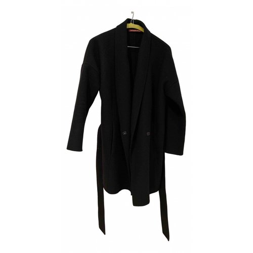 Pre-owned Comptoir Des Cotonniers Wool Coat In Black