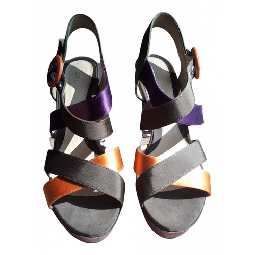 Pre-owned Lella Baldi Cloth Sandals In Multicolour
