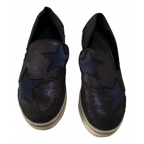 Pre-owned Stella Mccartney Binx Cloth Trainers In Blue