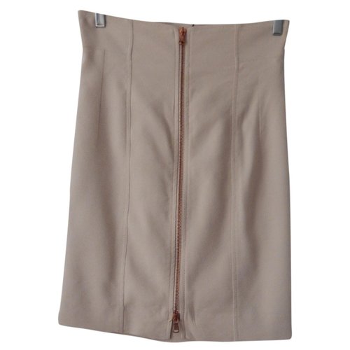 Pre-owned Carven Linen Mid-length Skirt In Pink
